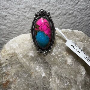 Cotton Candy Dahlia Sterling Silver Ring